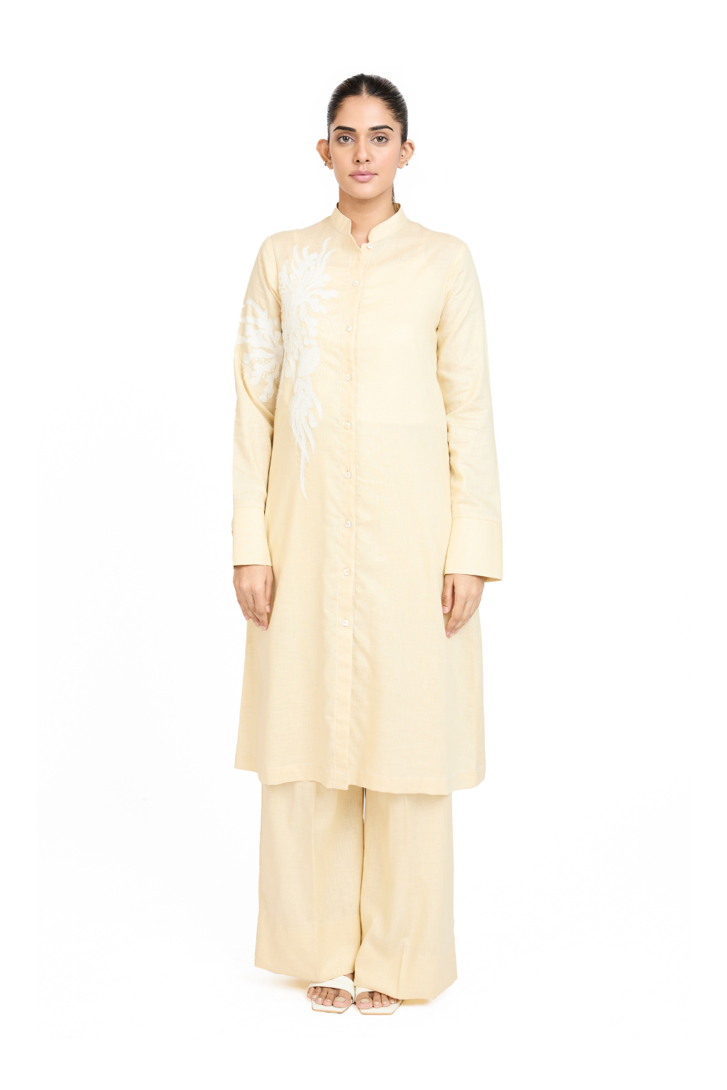CO-ORD SET WITH CORAL MOTIFS