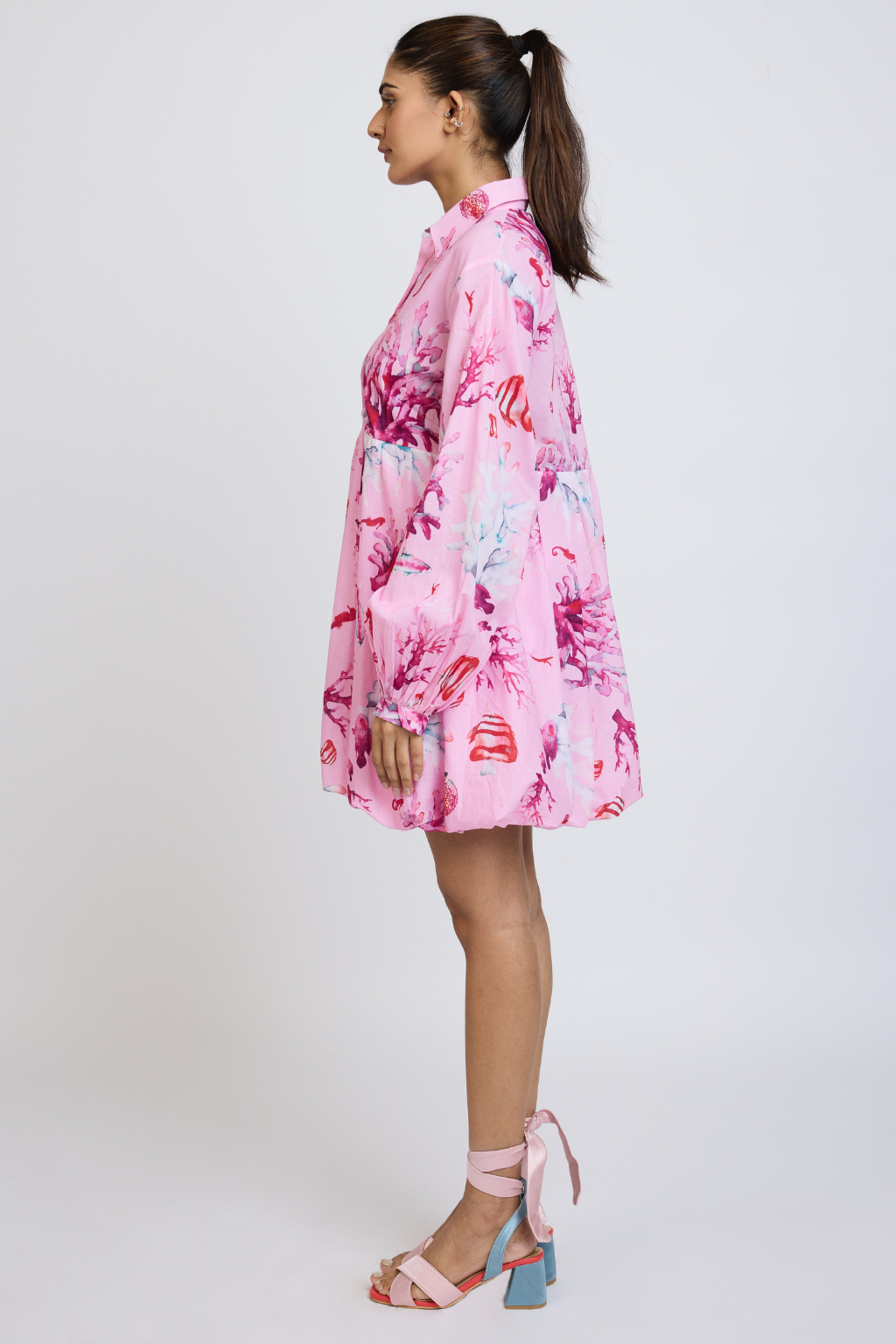 PRINTED SHIRT DRESS