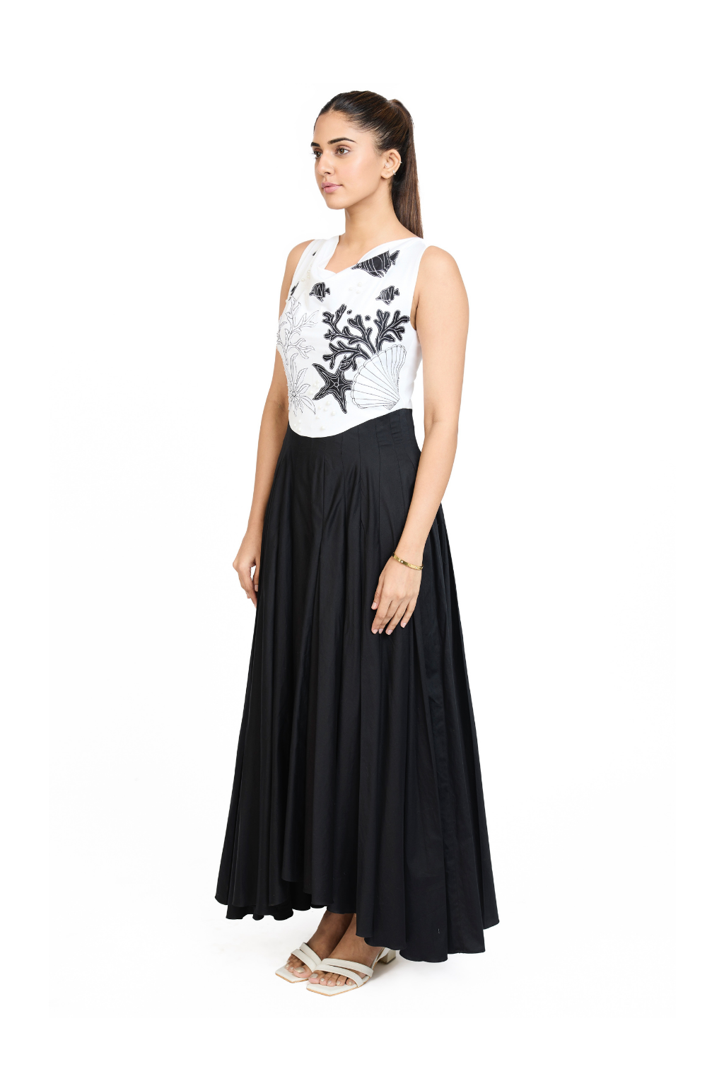 MONOCHROME MAXI DRESS