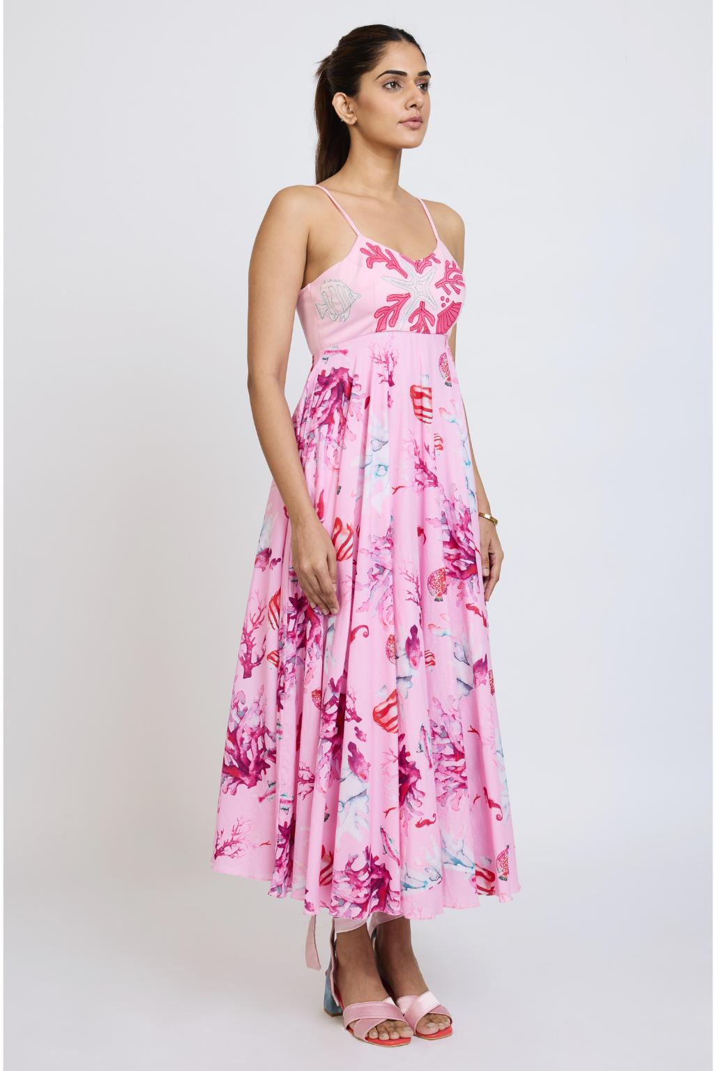 PRINTED MIDI DRESS