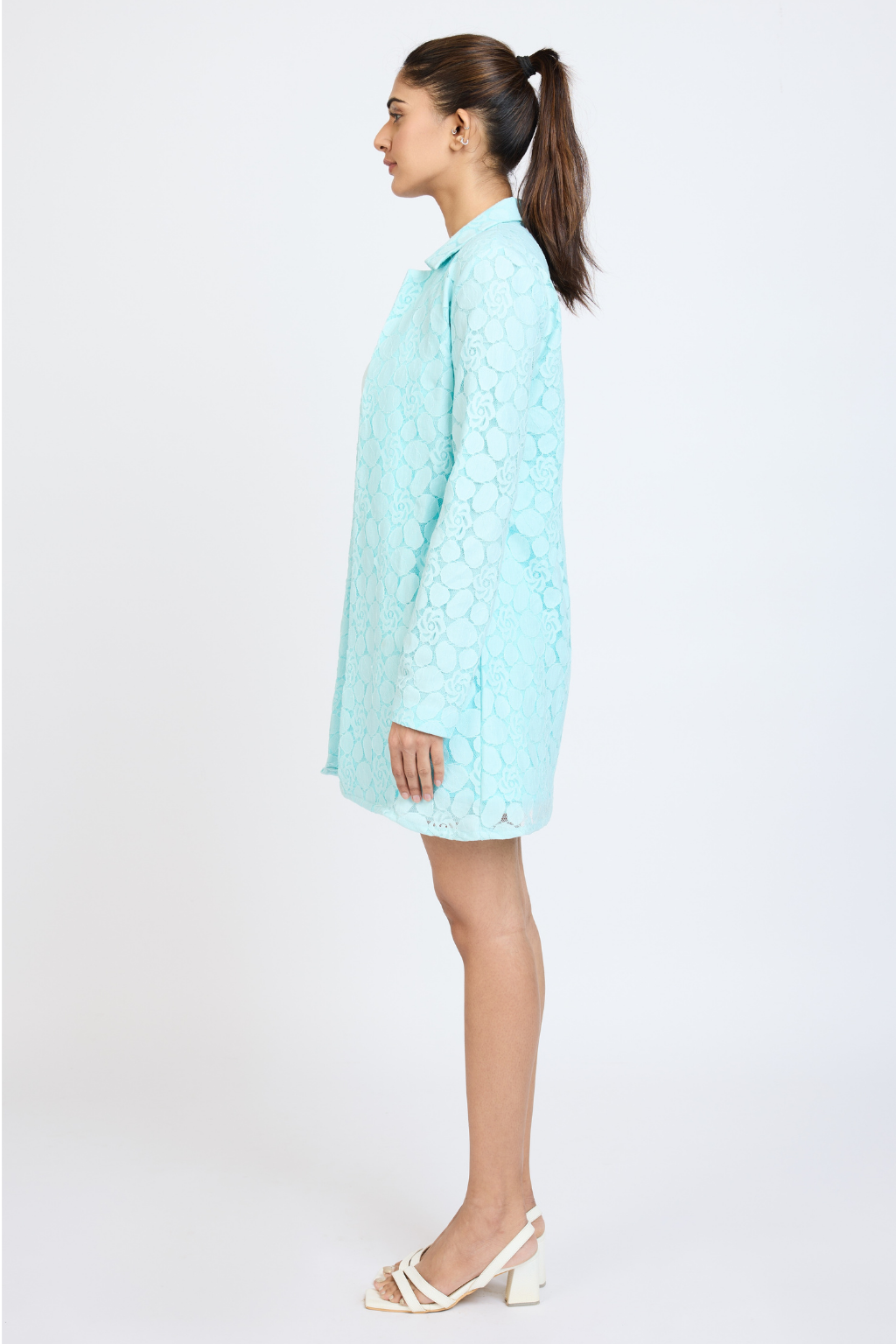BUTTON FRONT LACE JACKET