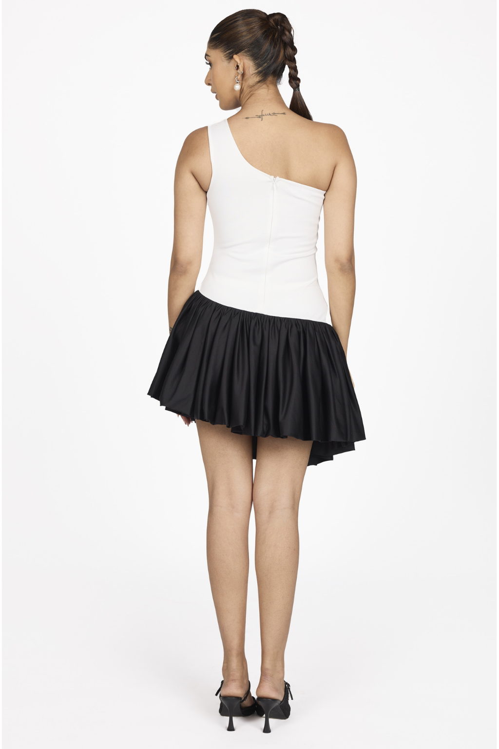 BUBBLE HEM MINI DRESS