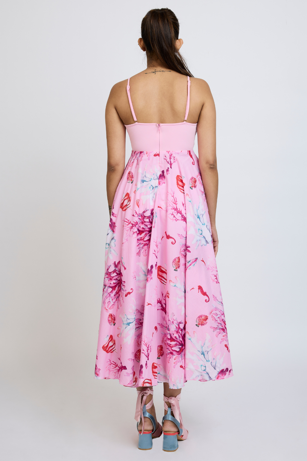 PRINTED MIDI DRESS