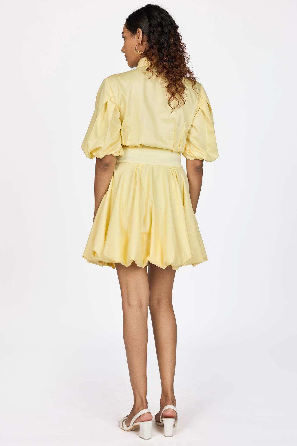 BUBBLE HEM MINI DRESS