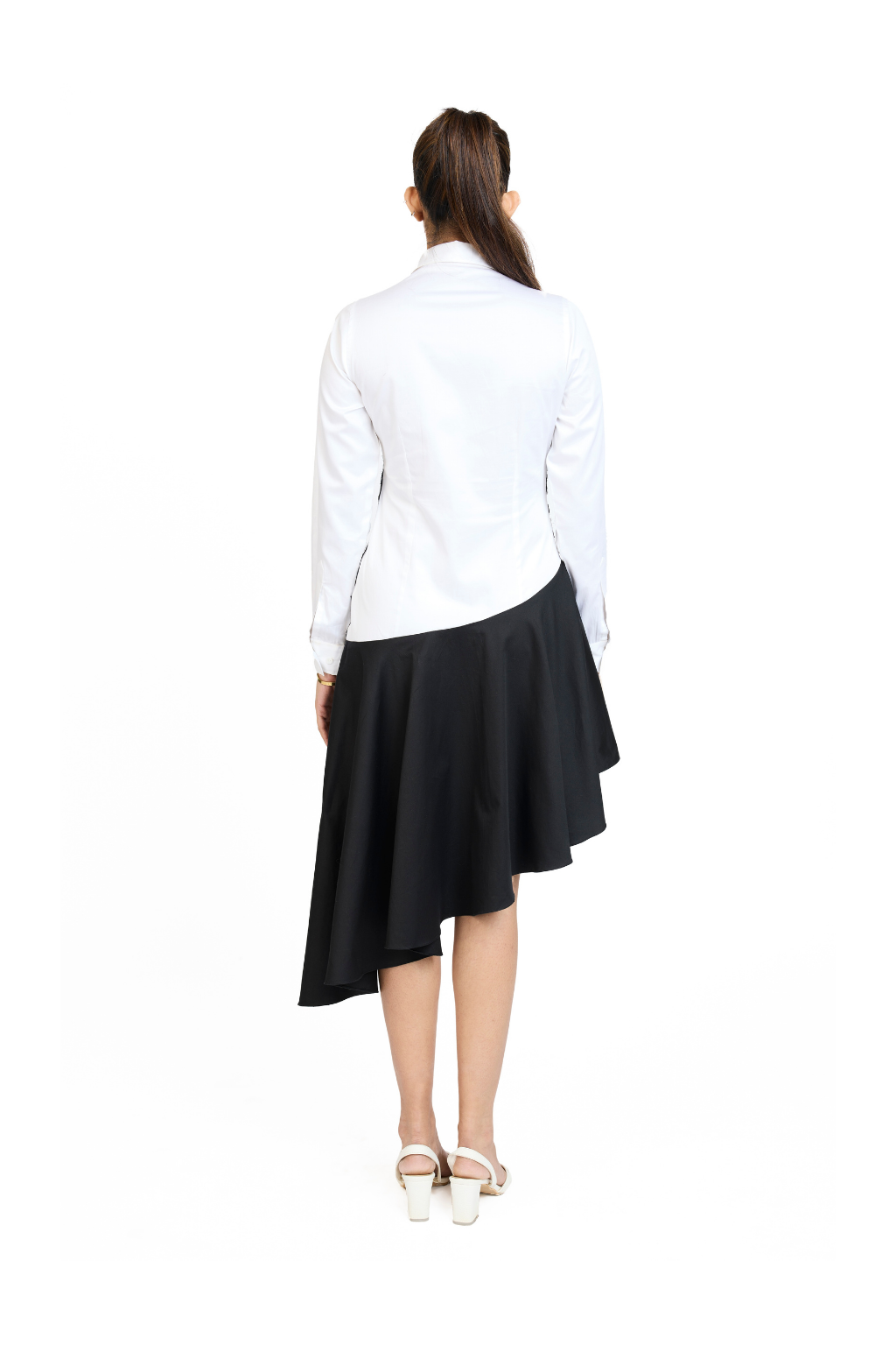 ASYMMETRIC HEM SHIRT DRESS