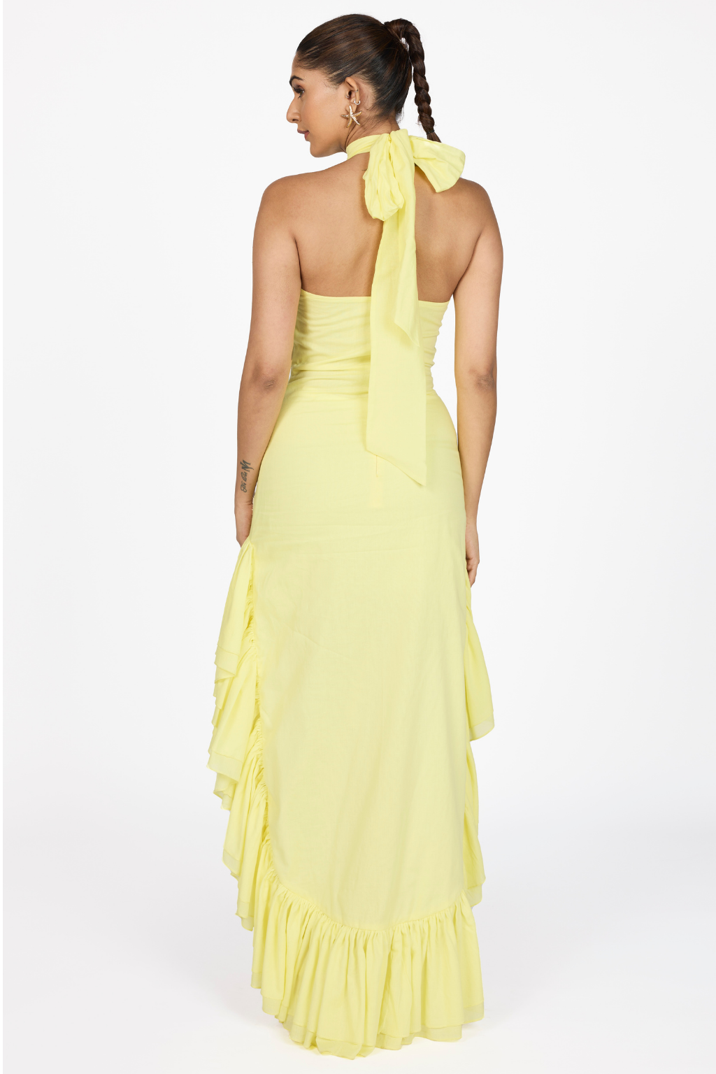 LEMON REEF HALTER DRESS