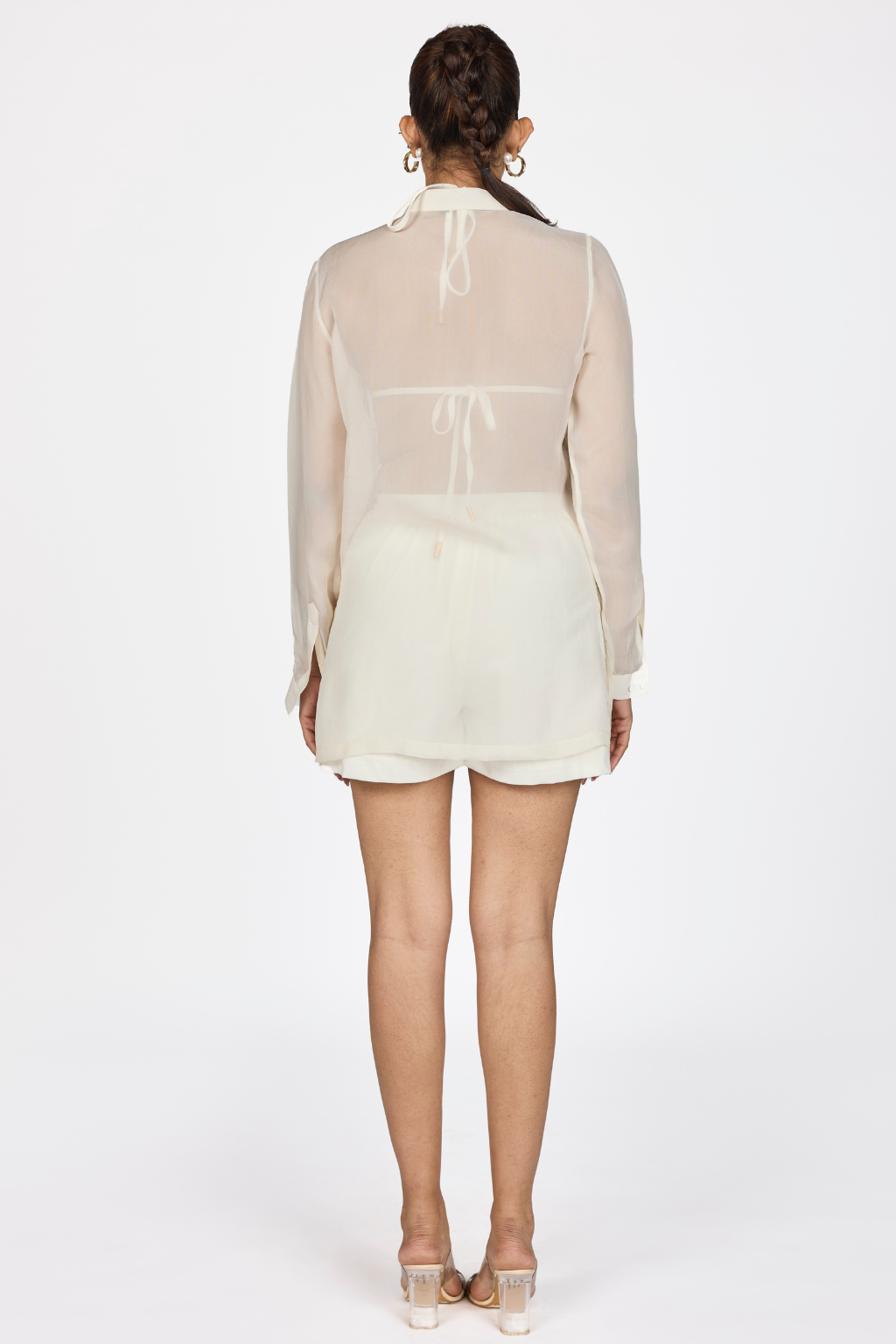 EMBROIDERED ORGANZA SHIRT