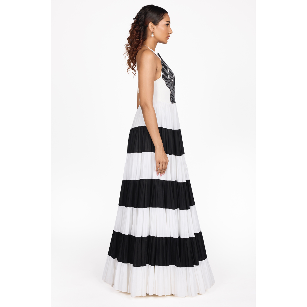 SHELL EMBELLISHED GOWN