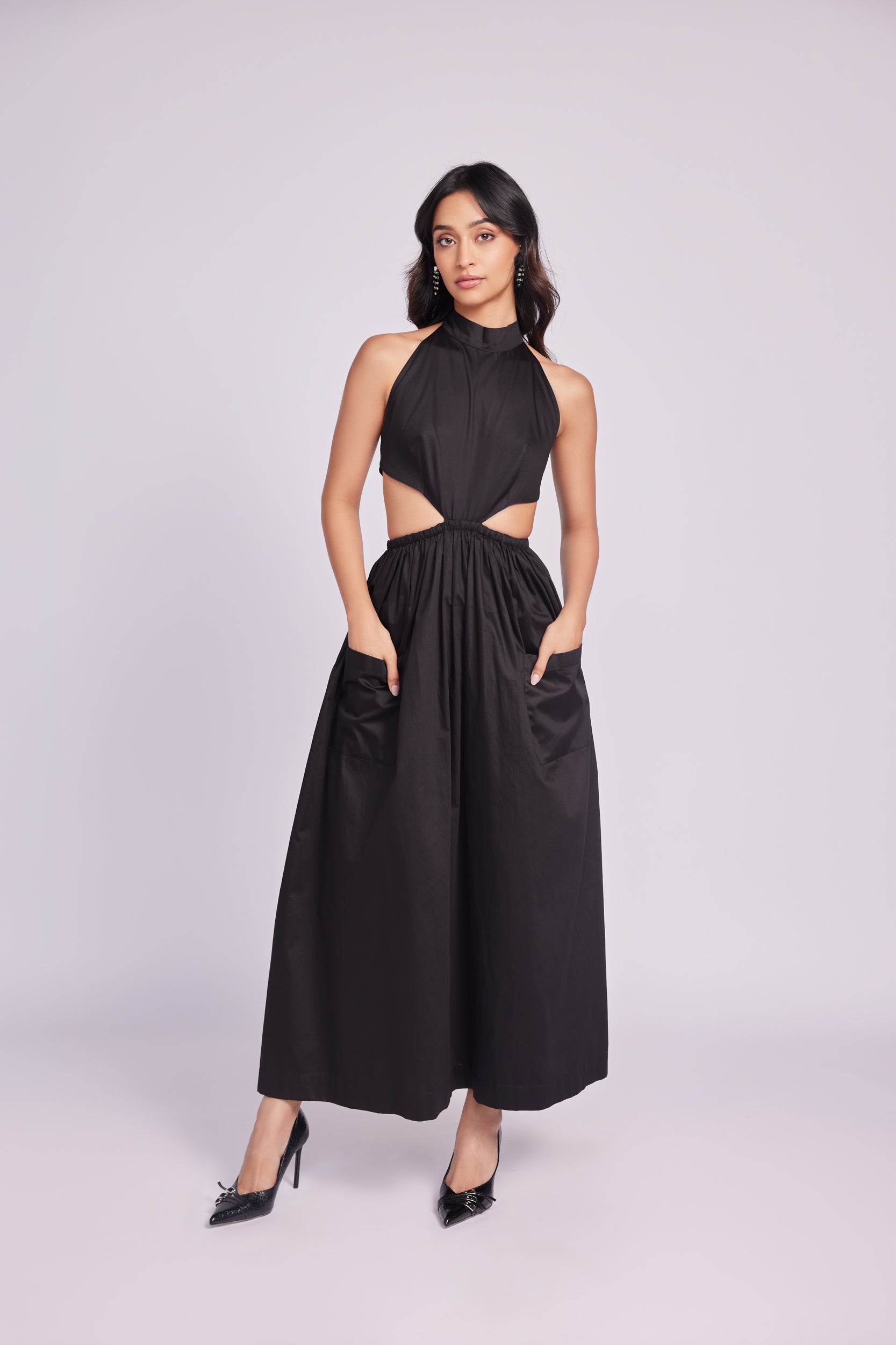 Black Waist Cutout Dress – DEV AND VIV