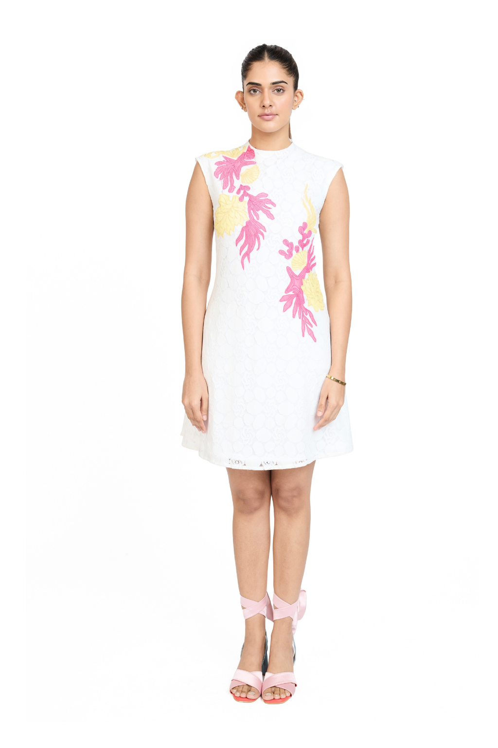 EMBROIDERED LACE DRESS