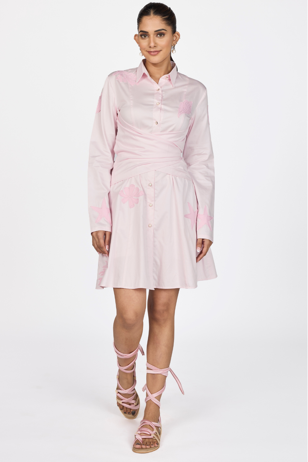 PINK SHIRT DRESS