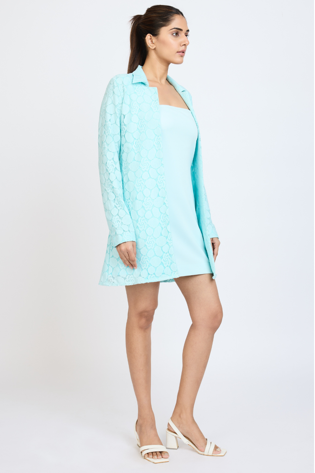 BUTTON FRONT LACE JACKET