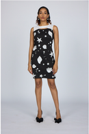 BLACK AND WHITE MINI DRESS