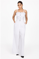 WHITE CONTRAST STITCH BUSTIER CORSET