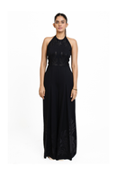 BLACK HALTER JUMPSUIT