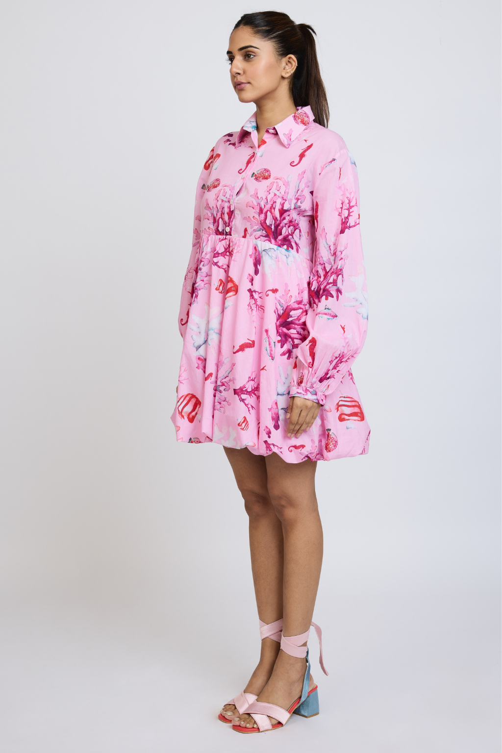 PRINTED SHIRT DRESS