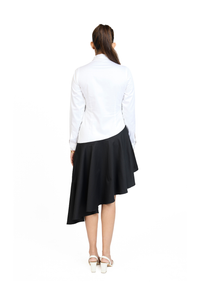 ASYMMETRIC HEM SHIRT DRESS