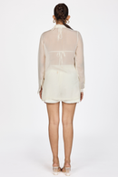 EMBROIDERED ORGANZA SHIRT