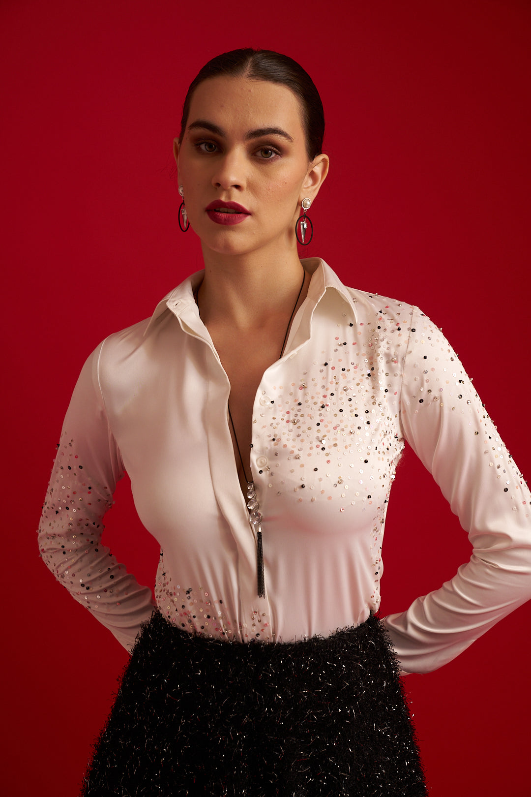 SATIN WHITE SHIRT