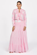 PINK PATCHWORK CROP JACKET