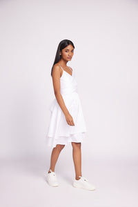 SPAGHETTI WHITE DRESS