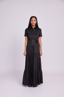 BLACK LONG COTTON DRESS