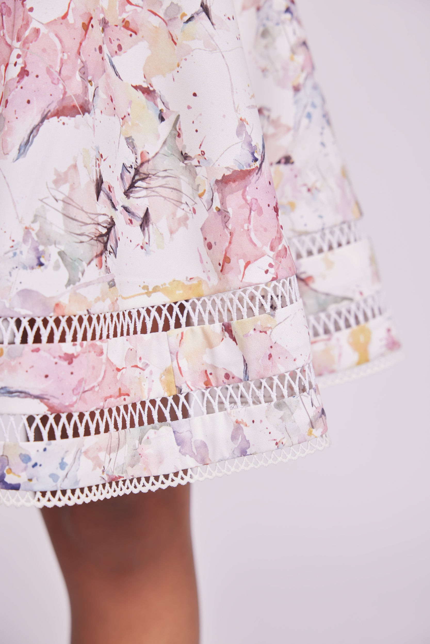 BLOSSOM PRINT SPAGHETTI DRESS