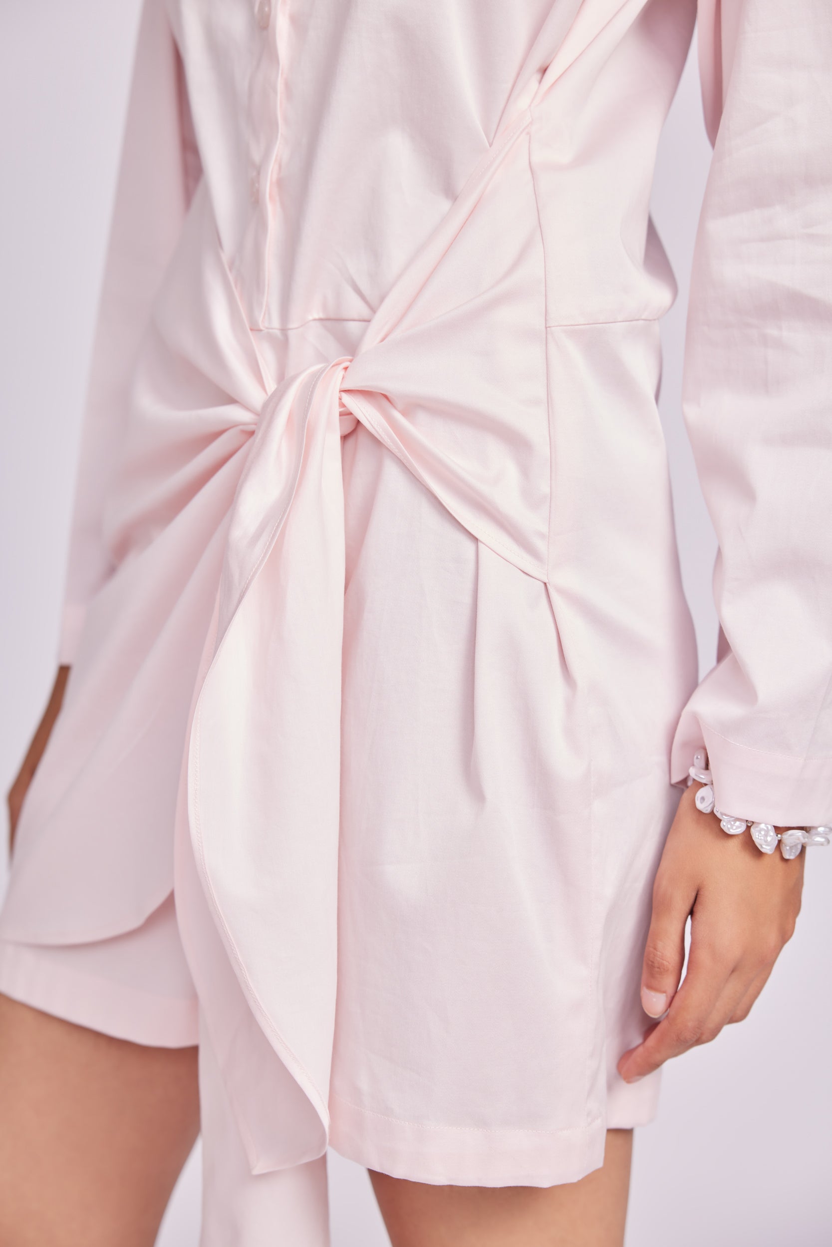 PINK SHIRT DRESS