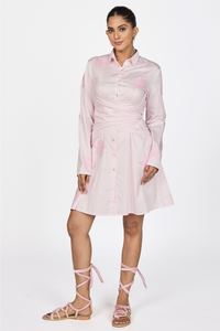 PINK SHIRT DRESS