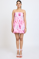 BUBBLE HEM TUBE SHORT DRESS