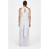 Long Embroidered halter neck Jumpsuit